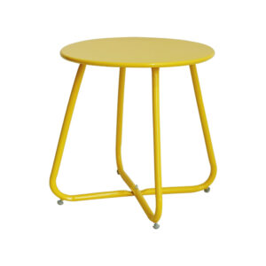 ROUND ALLOY STEEL OUTDOOR ACCENT TABLE